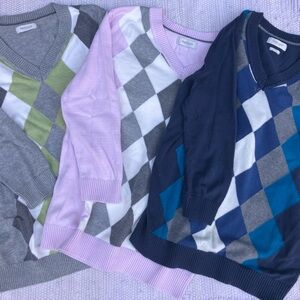 Van Heusen argyle sweaters